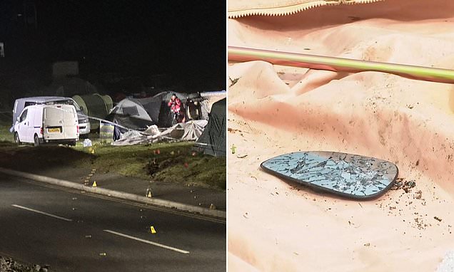Teenagers were 'crying and screaming' when their car smashed into tent