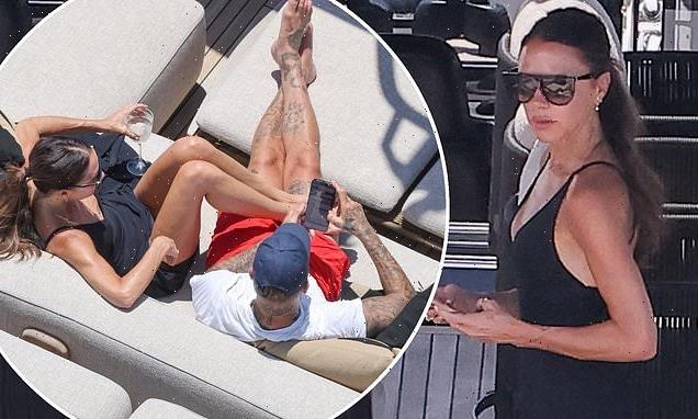 Victoria and David Beckham relax on their £5M superyacht in Miami