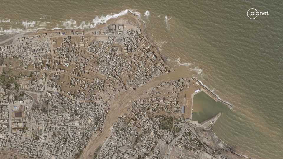 Apocalyptic flood death toll may top 15,000 as shocking satellite pics show entire town wiped out by burst dam in Libya | The Sun