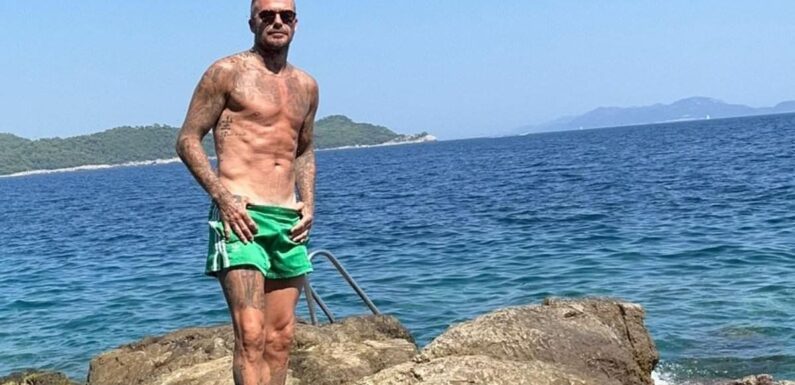 David Beckham shows off chiseled physique with a new shirtless snap