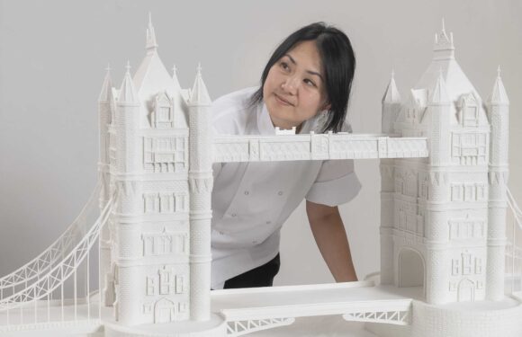 Giant sculpture of London’s iconic Tower Bridge has been created… entirely from SUGAR | The Sun