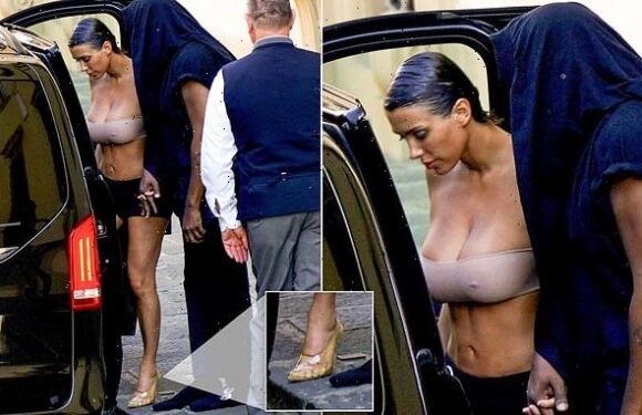 Gross detail in Bianca Censori's outfit in Italy with Kanye West