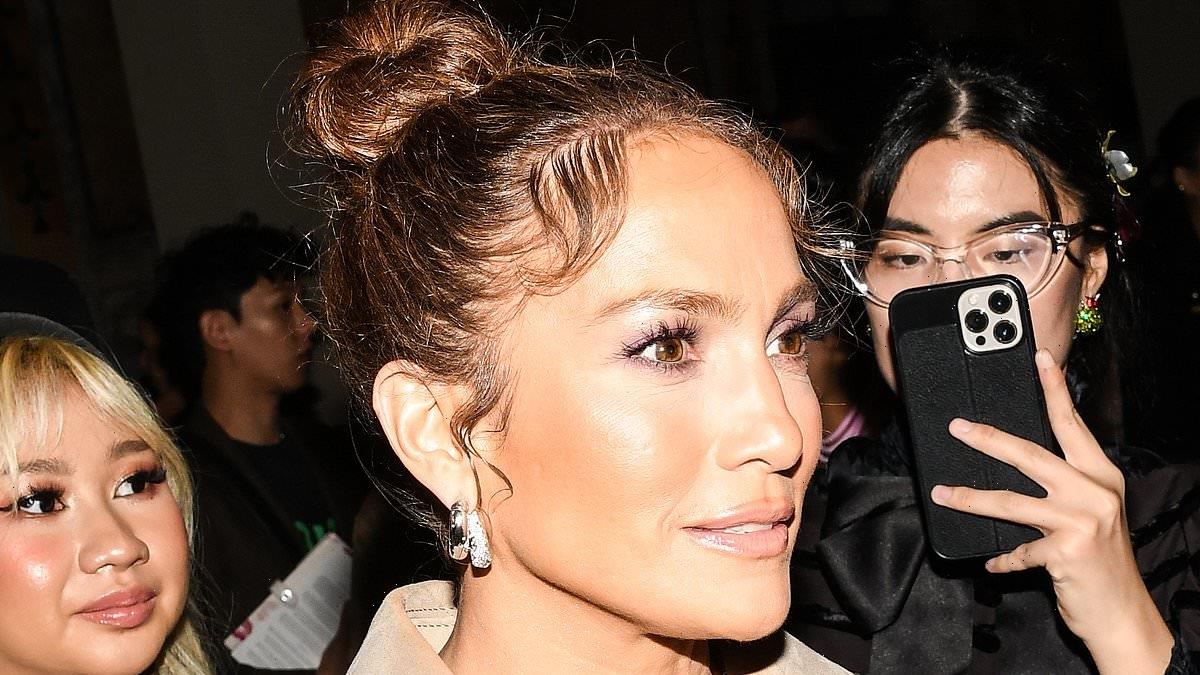 Jennifer Lopez is sexy in snakeskin boots for Coach show during NYFW