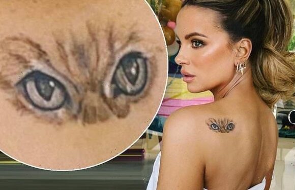 Kate Beckinsale debuts second tattoo tribute to her late cat Clive