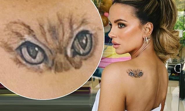Kate Beckinsale debuts second tattoo tribute to her late cat Clive