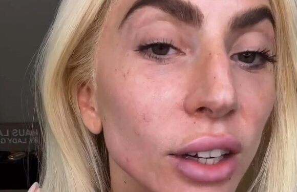 Lady Gaga goes make-up free before showing her new Haus Labs concealer