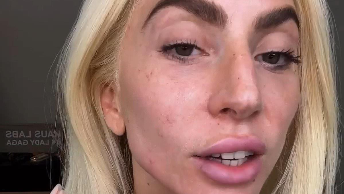 Lady Gaga goes make-up free before showing her new Haus Labs concealer