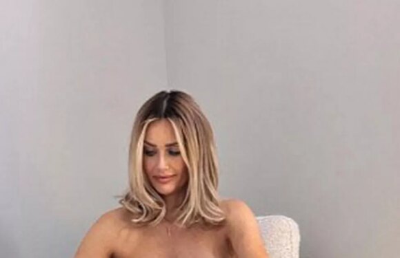 Laura Anderson shares nipple update as she poses topless for breastfeeding snap