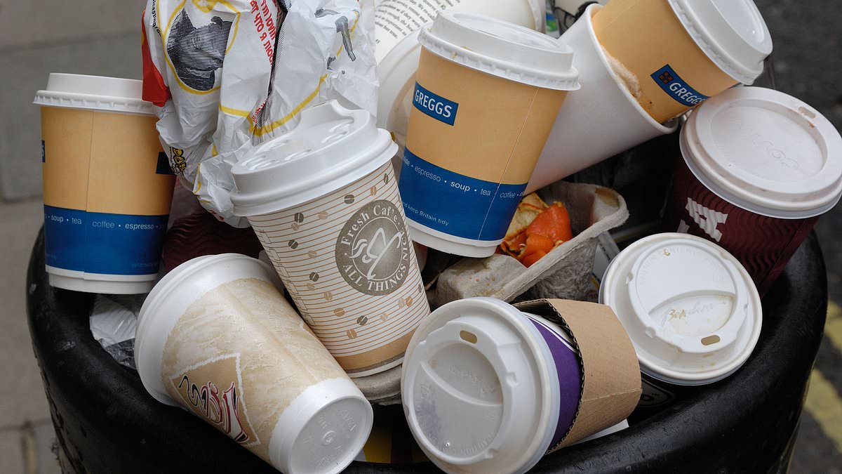 Paper coffee cups found to be just as toxic as plastic, study finds