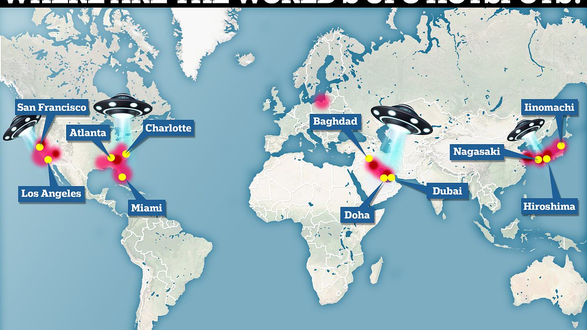 Revealed: The world's UFO hotspots