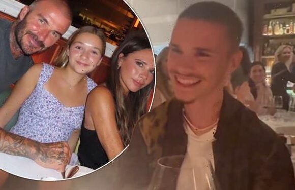 Romeo Beckham celebrates his 21st birthday at family dinner