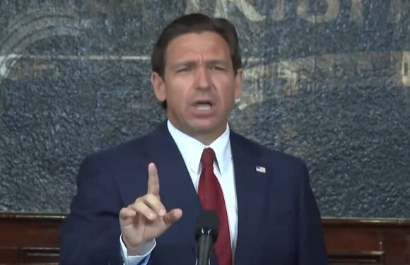 Ron DeSantis snaps at critic during Jacksonville press conference