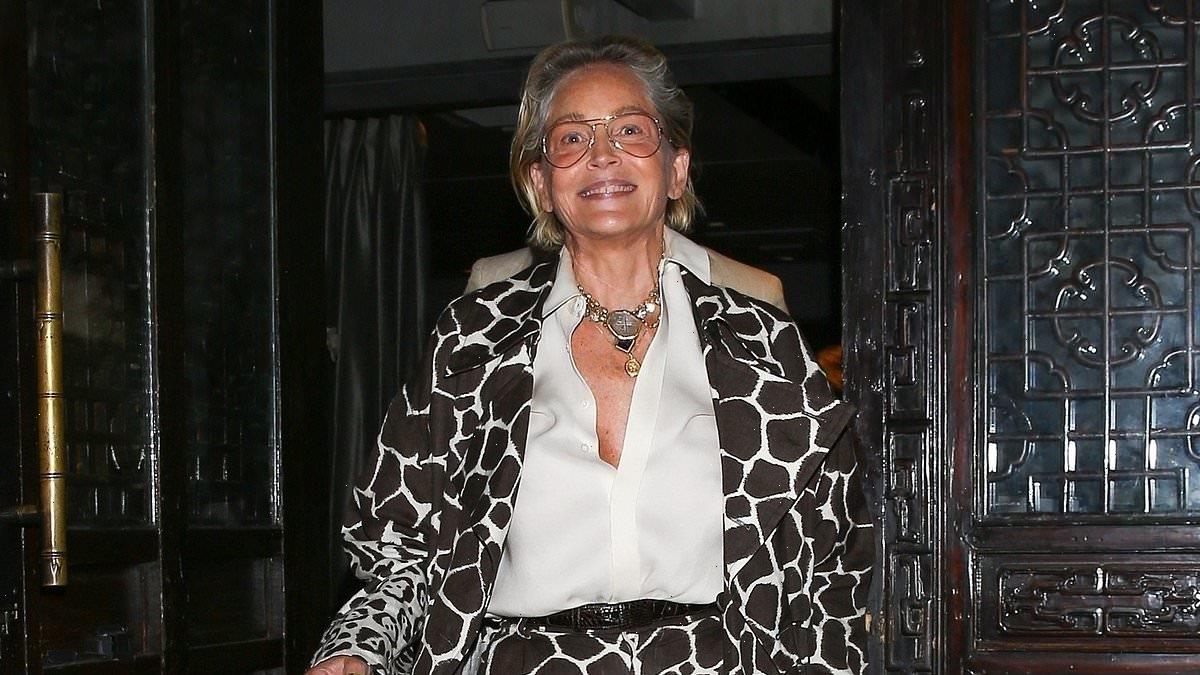 Sharon Stone, 65, with producer Michael Carbajal