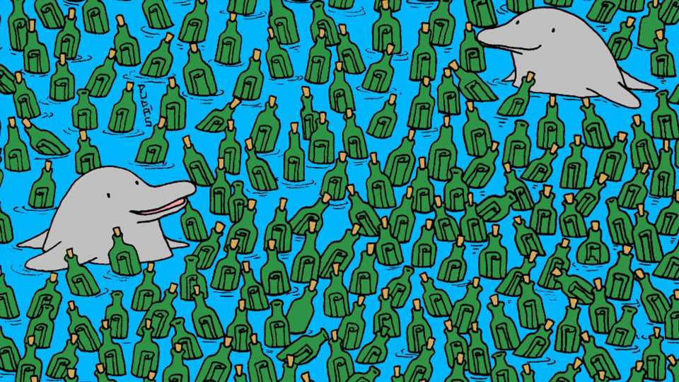 You have 20/20 vision if you can spot the 5 empty bottles floating in the water in under 15 seconds | The Sun