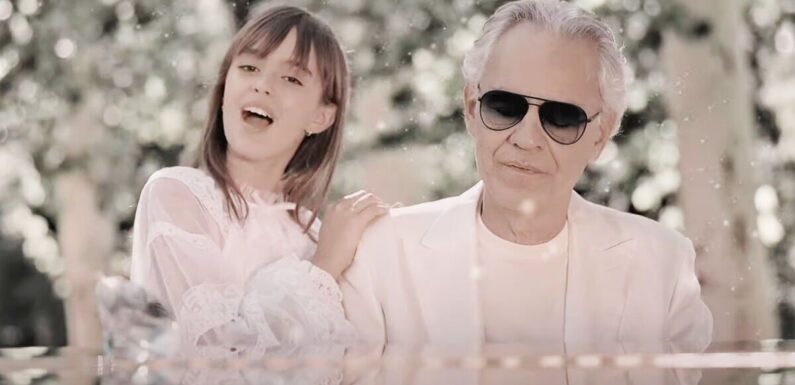 Andrea Bocelli and daughter Virginia, 11, release Let It Snow music video