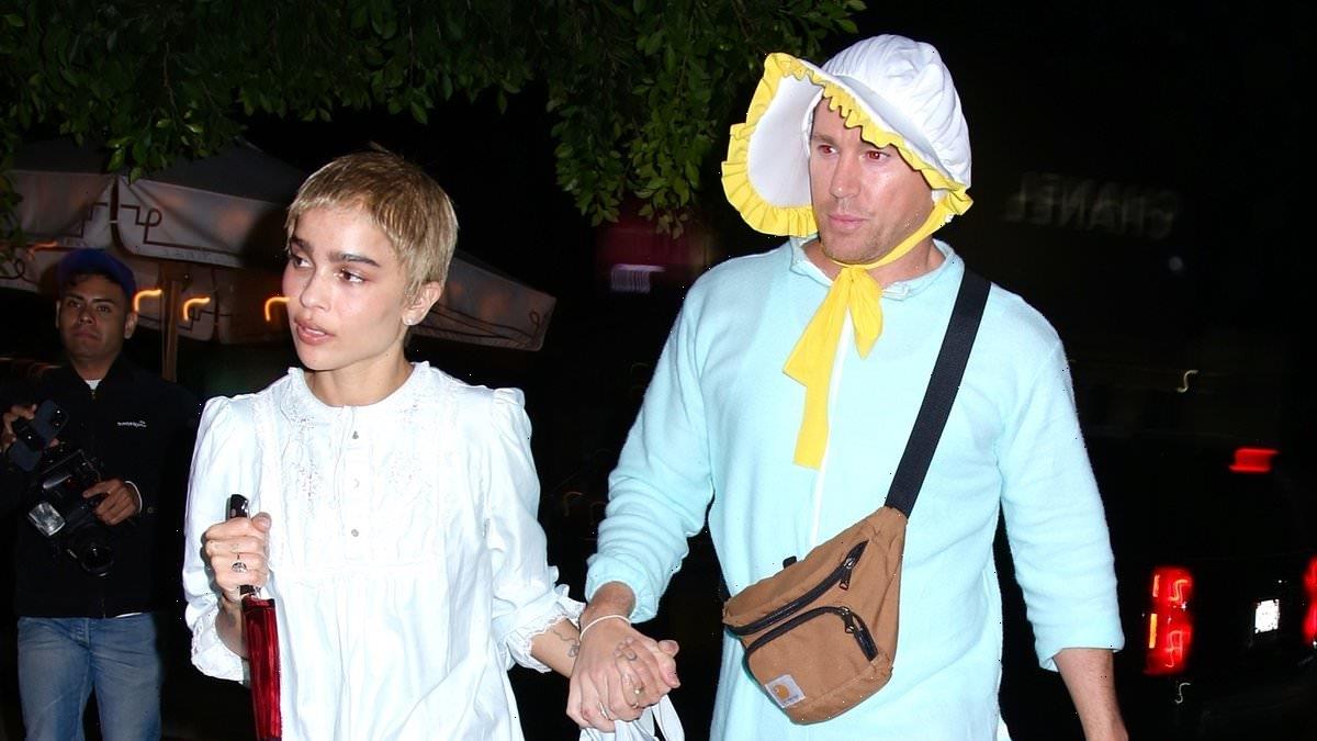Channing Tatum and girlfriend Zoë Kravitz attend Halloween party