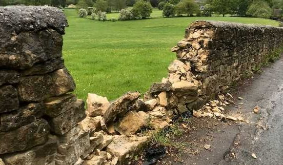 Cotswolds villagers' fury as historic dry stone wall is replaced