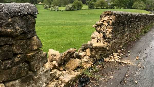 Cotswolds villagers' fury as historic dry stone wall is replaced