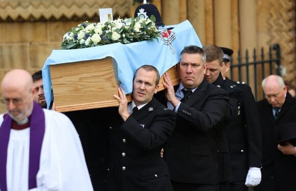 Funeral for hero police sergeant who died after being hit by train