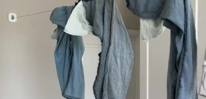 I have the best indoor clothes drying hack and it only costs £13 from Amazon – it uses NO electricity | The Sun