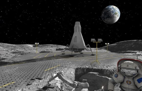 Lasers could be used to help lay roads across the surface of the Moon