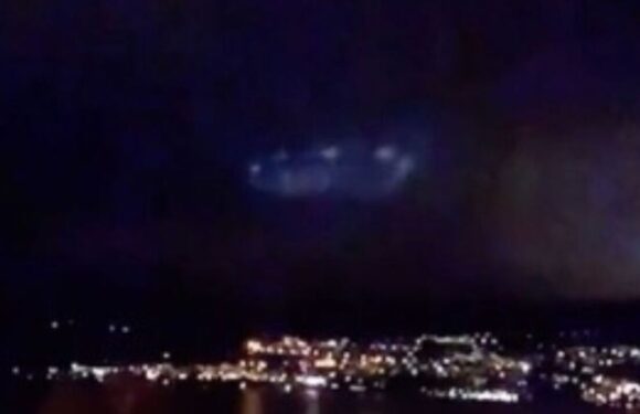 Locals left terrified after giant disc-shaped ‘UFO’ spotted hovering over lake