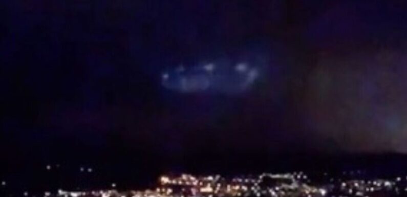 Locals left terrified after giant disc-shaped ‘UFO’ spotted hovering over lake