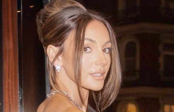 Michelle Keegan looks astonishing in a Bulgari mini dress in London