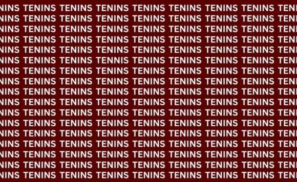 Only bright sparks with high IQ can spot the word tennis in under 20 seconds