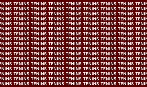 Only bright sparks with high IQ can spot the word tennis in under 20 seconds