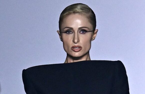 Paris Hilton puts on a VERY leggy display on Mugler catwalk