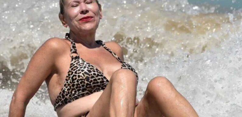 Tina Malone, 60, shows off 12st weight loss in leopard print bikini after boasting about wild sex life with toyboy | The Sun