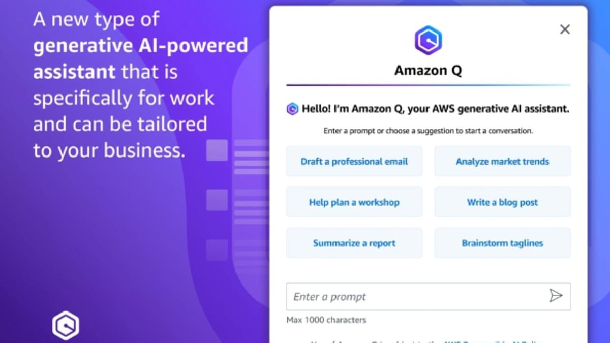 Amazon takes on ChatGPT with rival AI chatbot, Q