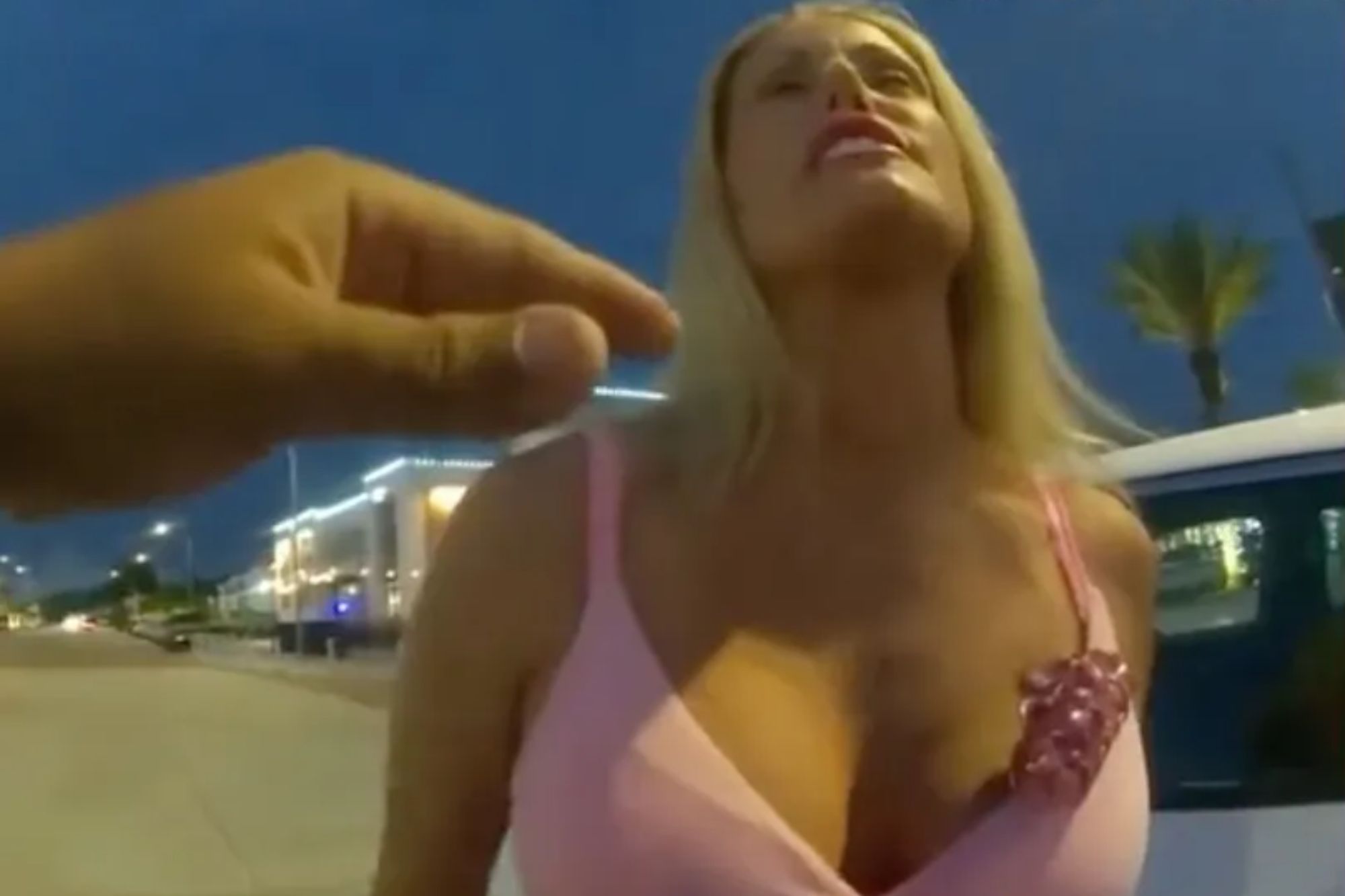 Cop’s ‘drunk’ girlfriend arrested for ‘rubbing boobs on underage boy’s arm’ as wild bodycam vid revealed | The Sun