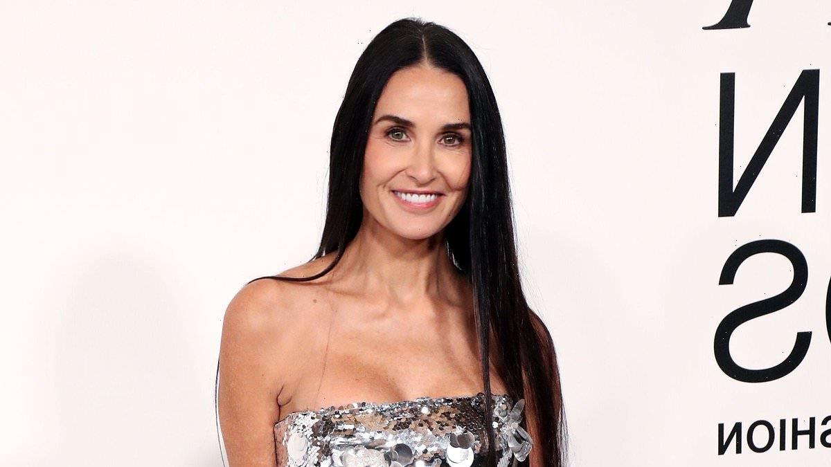 Demi Moore dons strapless silver sequin dress at CFDA Fashion Awards
