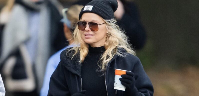 EXC: Makeup free Pamela Anderson embraces her natural beauty in NYC