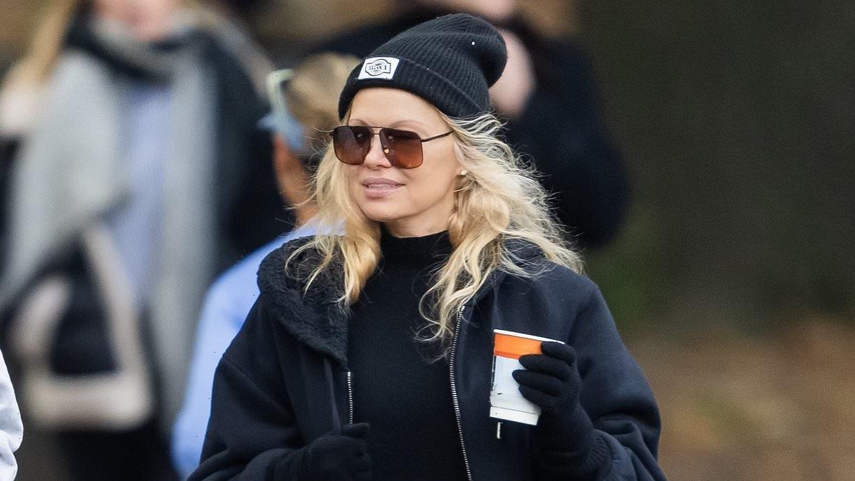 EXC: Makeup free Pamela Anderson embraces her natural beauty in NYC