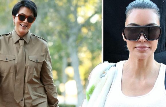 Kim Kardashian and mom Kris Jenner attend son Saint's basketball game