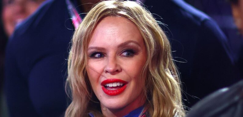 Kylie Minogue puts on animated display at F1 Grand Prix in Las Vegas