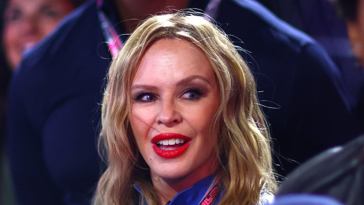 Kylie Minogue puts on animated display at F1 Grand Prix in Las Vegas