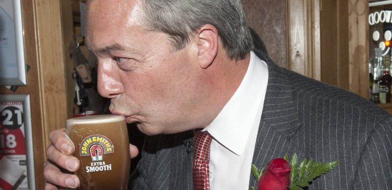 Nigel Farage 'ditches the booze ahead of appearance on I'm A Celeb'