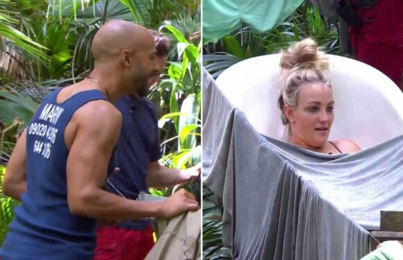 Rochelle Humes stunned as I'm A Celeb husband Marvin sings to Jamie Lynn Spears in the bath | The Sun