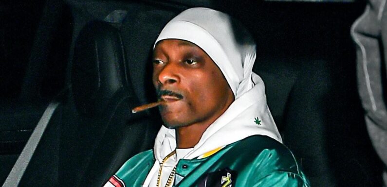 Snoop Dogg smokes a BLUNT following dinner with Don Cheadle