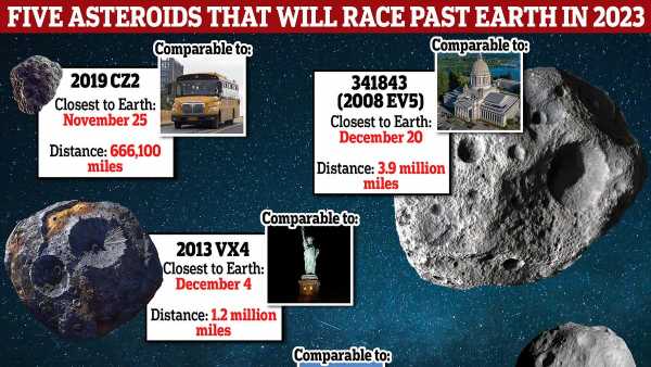 The 5 asteroids set to come 'dangerously close' to Earth this year