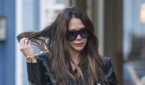 Victoria Beckham looks effortlessly chic on a lunch date with David