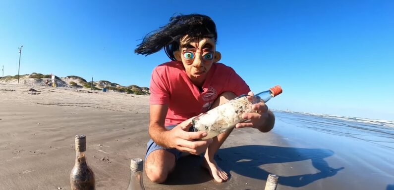 ‘Witch bottles’ wash up on beach – and researchers are scared to open them