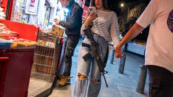 A girl's night out in Jerusalem… armed to the teeth