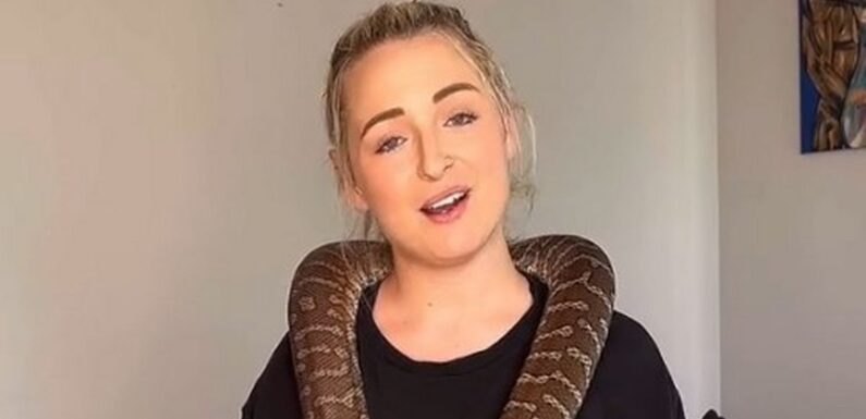 Adult star’s pet python, Betty bites partner’s todger after steamy session