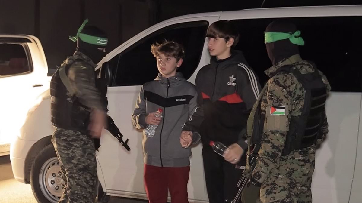 Hamas accused of branding two teenage boys with a 'motorcycle exhaust'