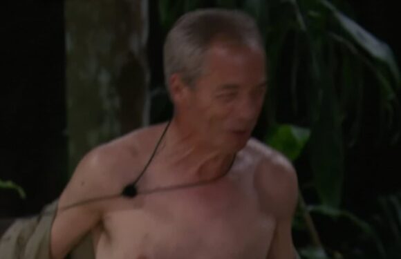 I'm A Celeb's Nigel Farage, 59, STRIPS OFF in the Jungle Arms
